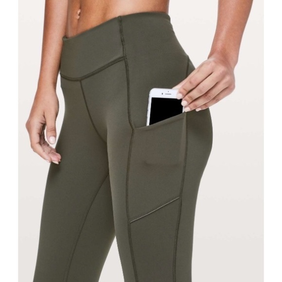 Lululemon Speed Up Tight Full-On Luxtreme 28" Dark Olive Running Leggings Size 4 - Picture 5 of 13